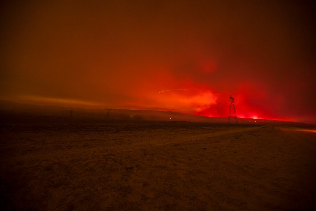 Powerhouse Fire at Night by teton22