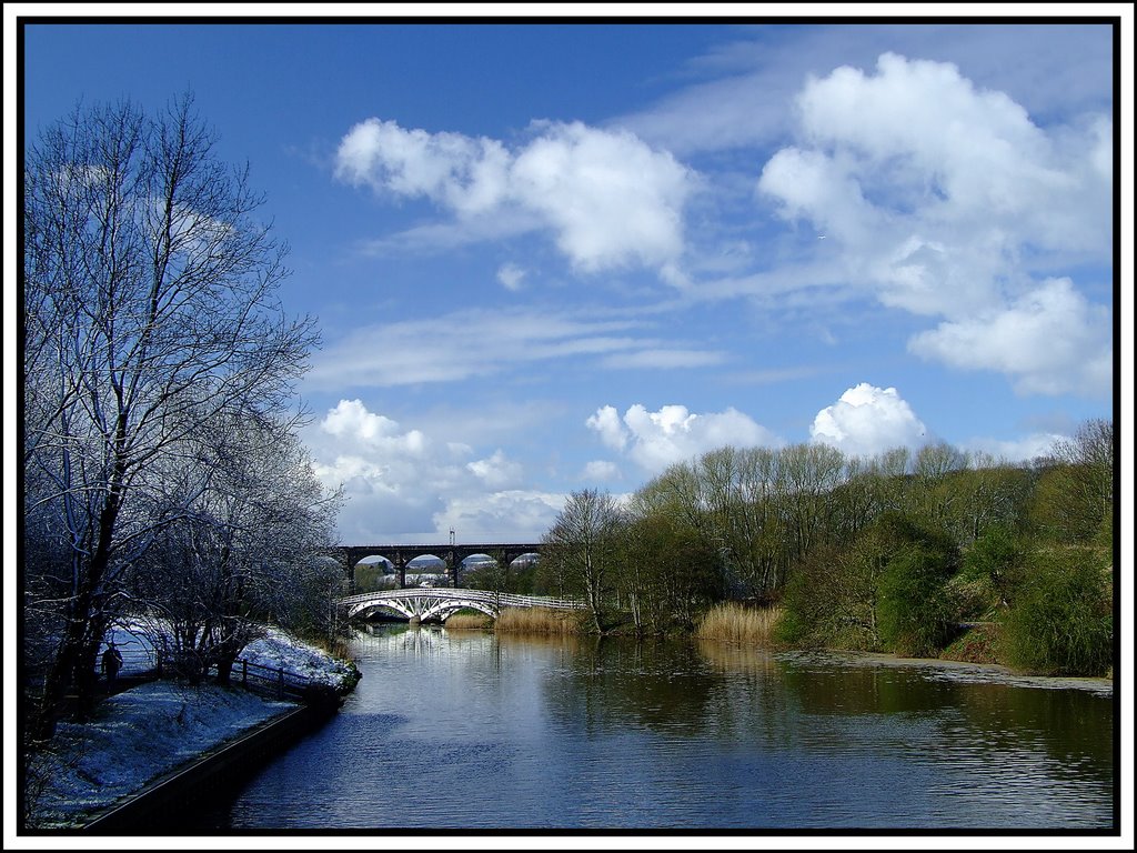 River weaver and dutton viaduct by jon baxter