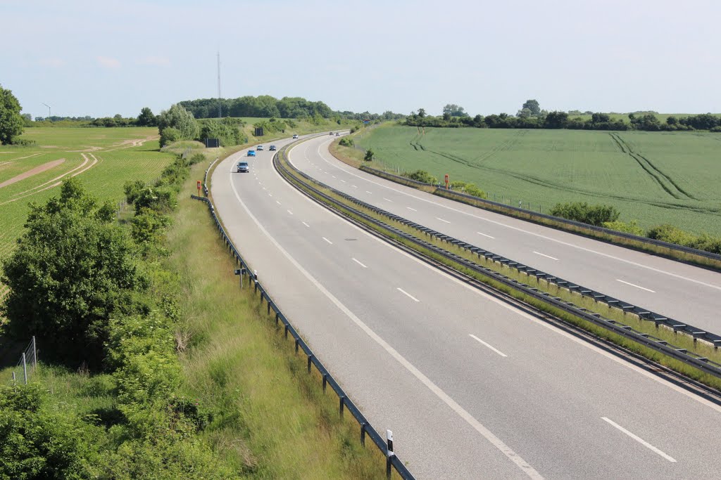 Autostrada A20 z wiaduktu koło Damerow by jantyp