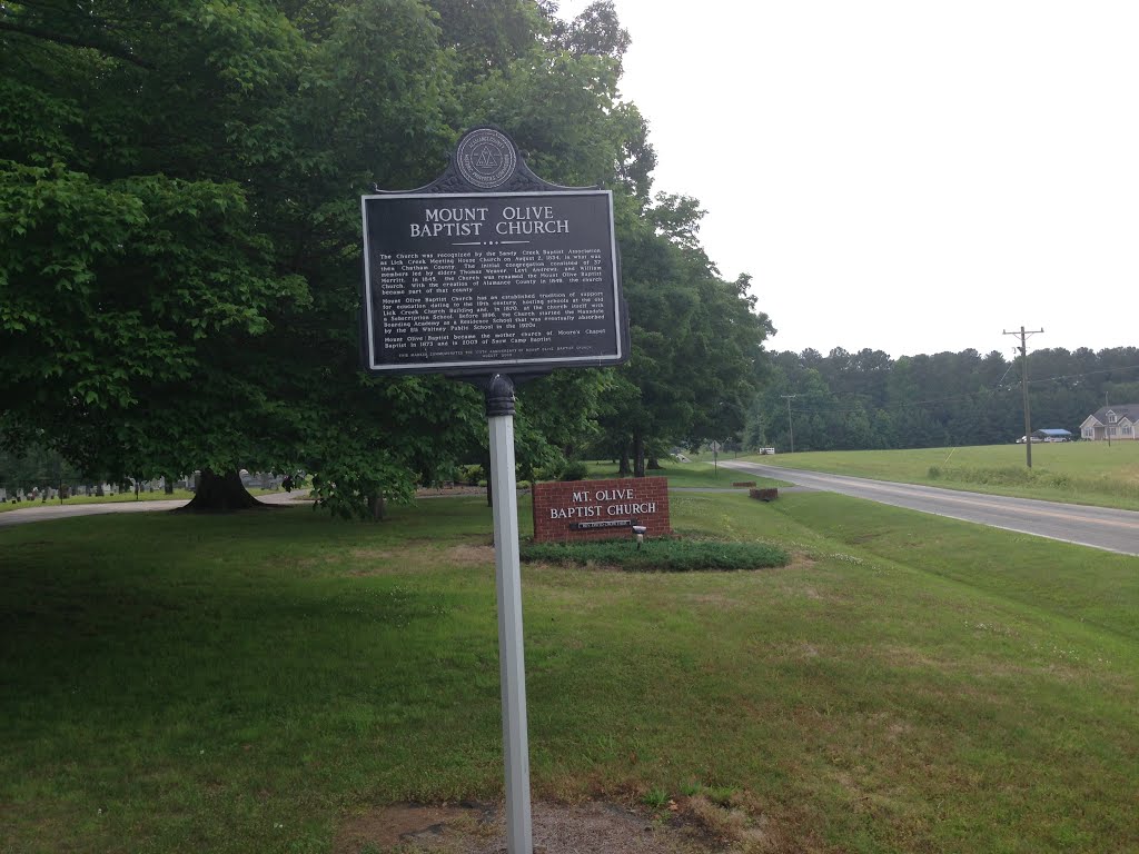 Alamance Historical Properties Commission Sign at Mt. Olive Baptist Church by Appy&Lucky