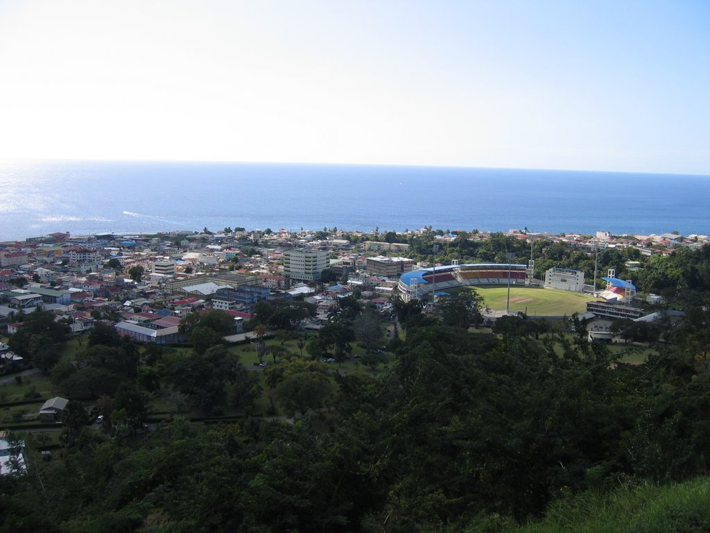 Roseau from Morne Bruce by frank begley