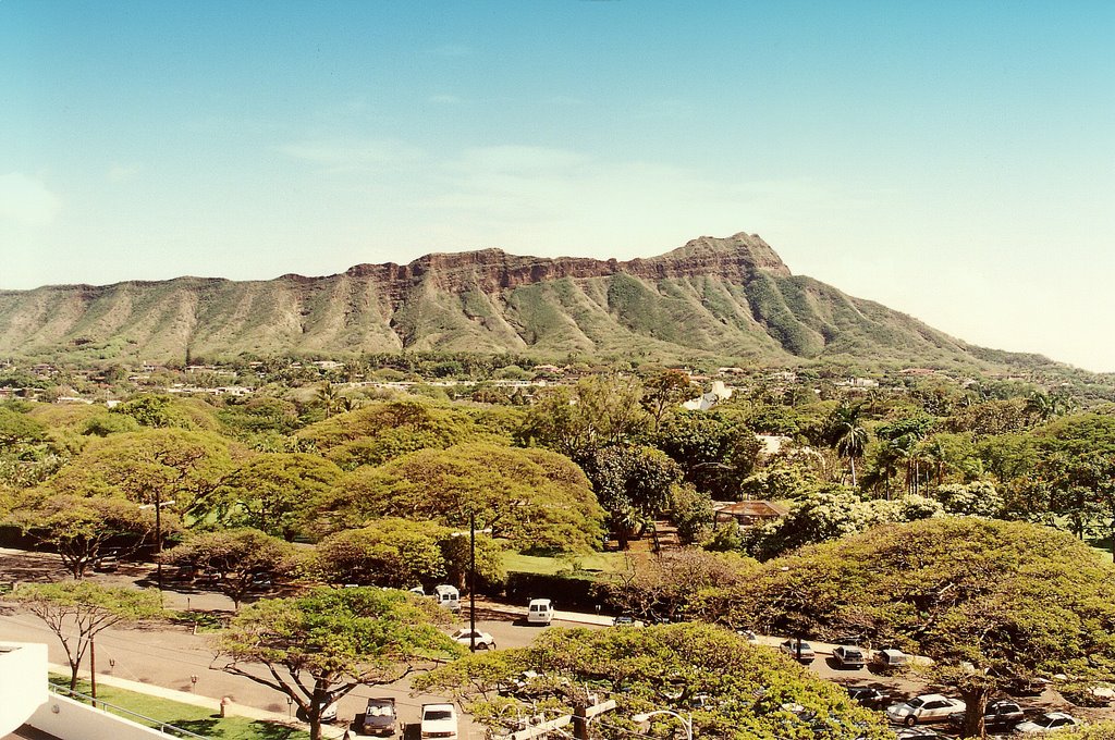 Diamond Head from hotel Kapiolani by Ivan Planek