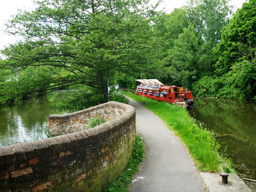 OXFORD CANAL AND CANDY BOAT by Alan McFaden