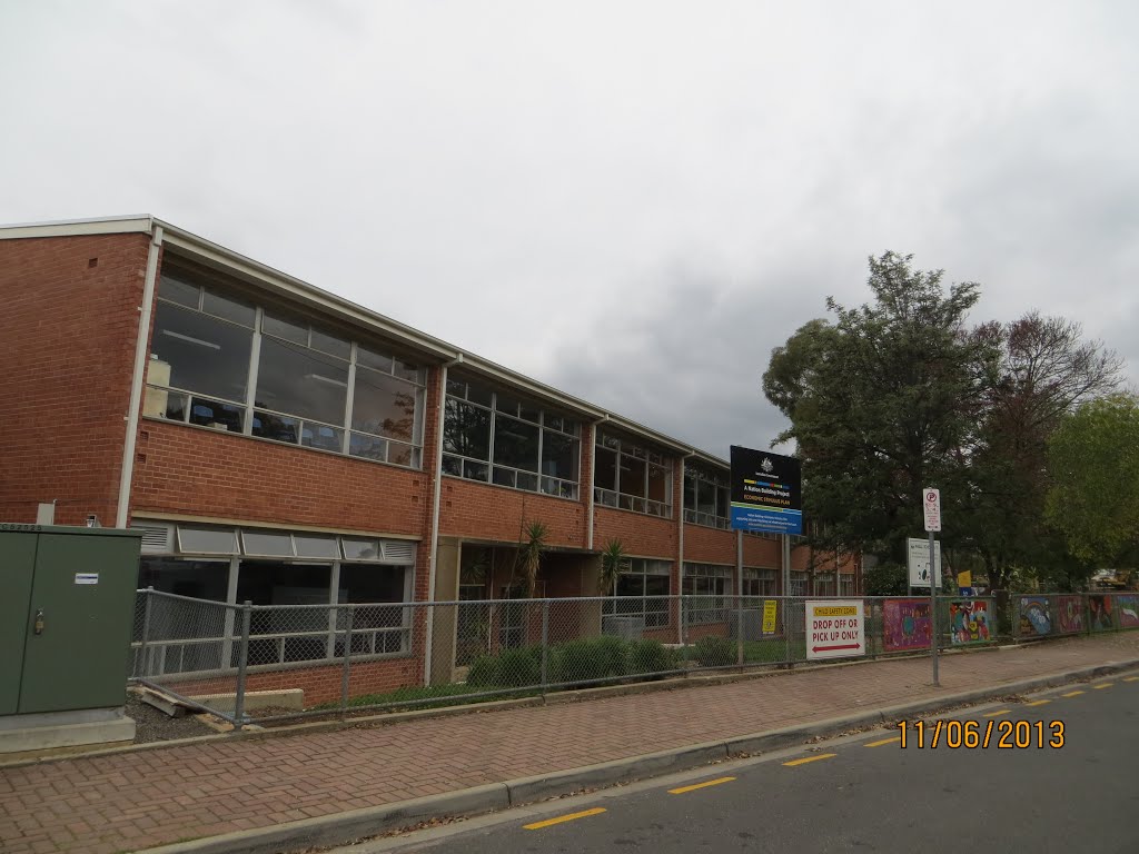 1960's two Story Classrooms at the MAGILL Primary School along Adelaide Street in Magill by Peter John Tate,