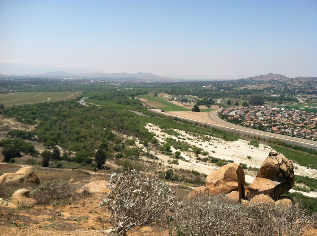 Santa Ana River from Mt. Rubidoux, Riverside by medea1919