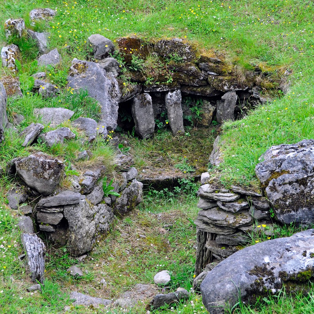 Ireland. The Burren. "The teeth of the earth". At CaherconellMegalitic stonefort. by ®mene