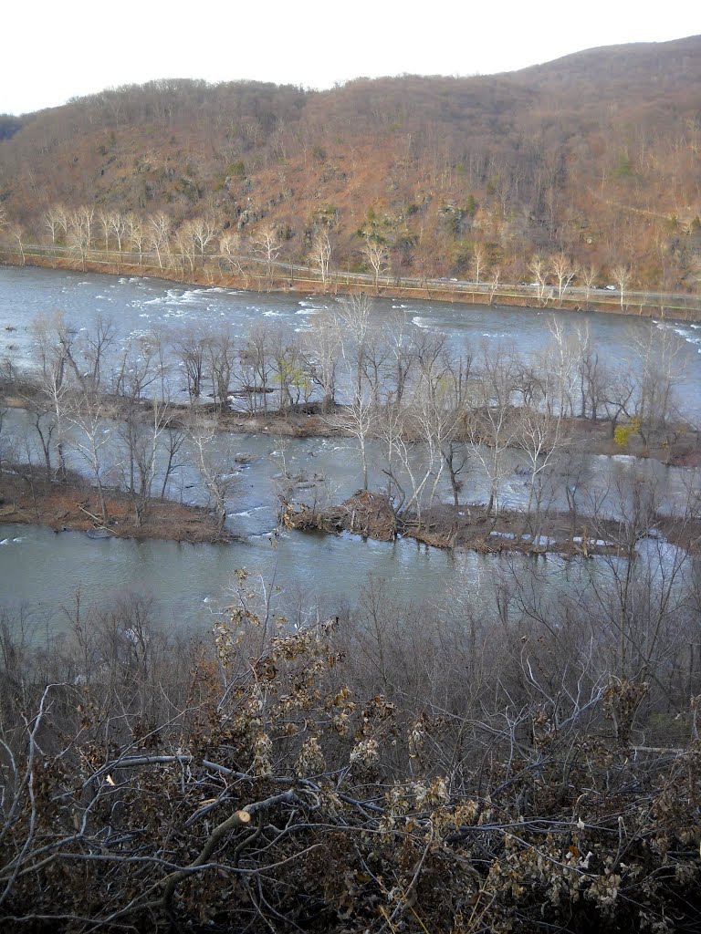 Potomac River from Hilltop House, E Ridge St, Harpers Ferry WV by Midnight Rider