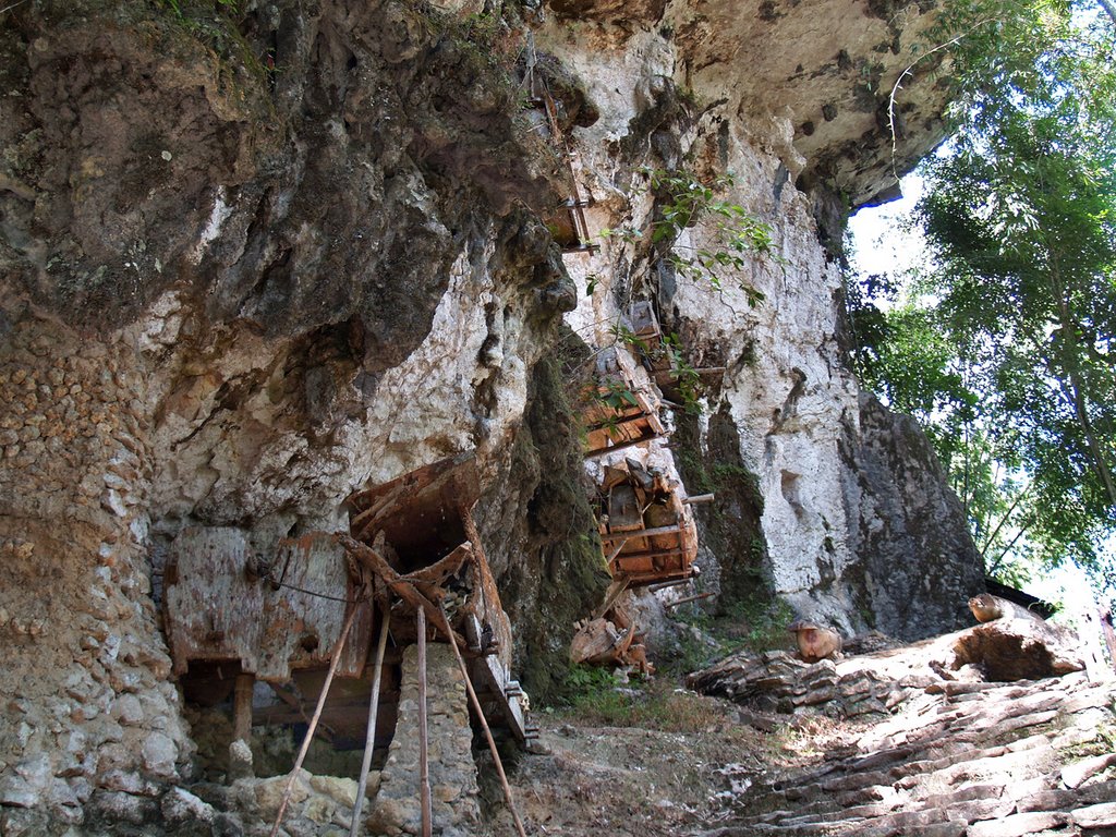 1ª Sepulturas Toraja colgadas en la roca en Kete Kesu (09-2005) by Francisco Laiz