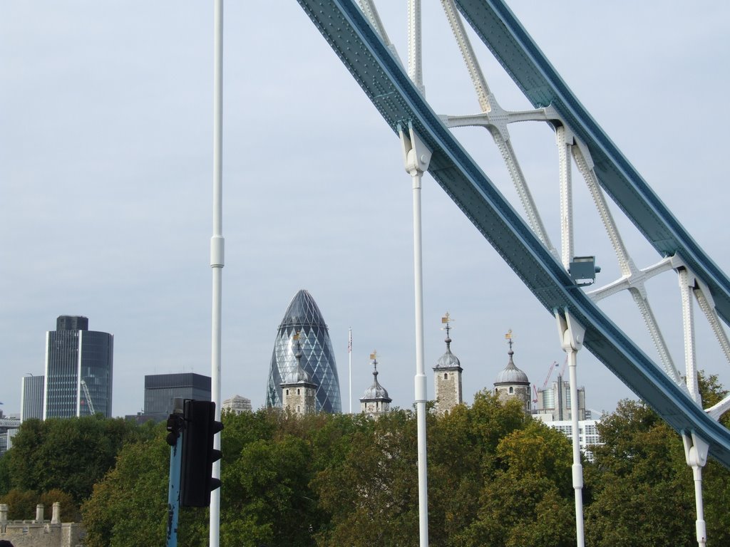 'The Gherkin' viewed from Tower Bridge by Nick Knack