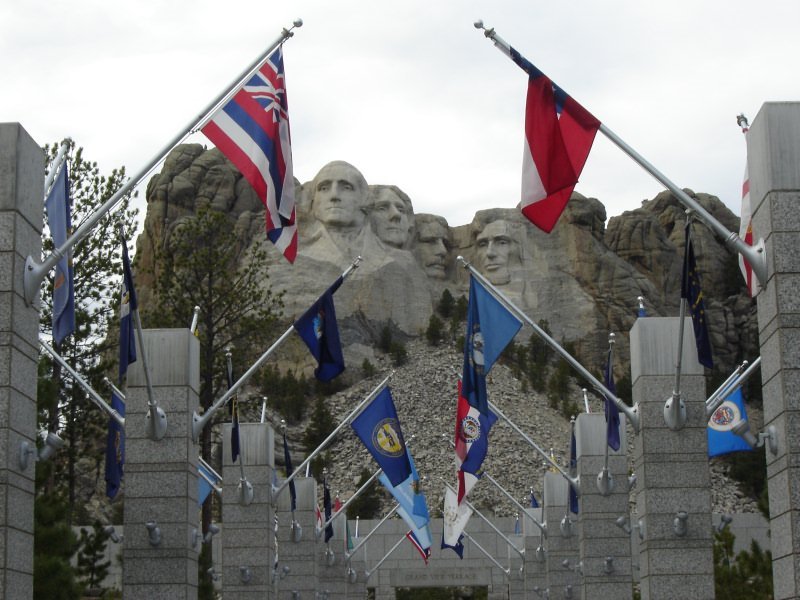 Mt Rushmore - With State Flags by Chris Hood