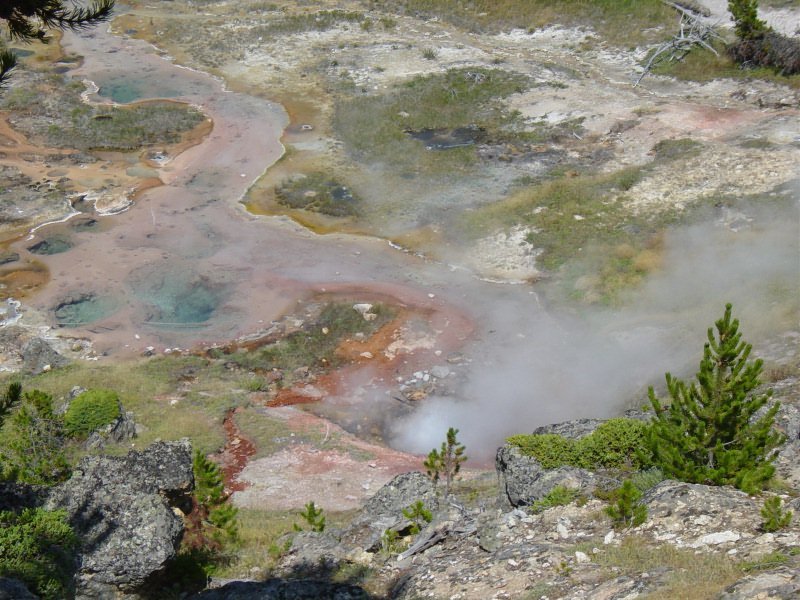 Montana and Idaho 8-03 - Yellowstone - Artist Paint Pots Area by Chris Hood