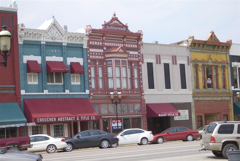 Colorful downtown buildings, Ottawa, KS by marnox1