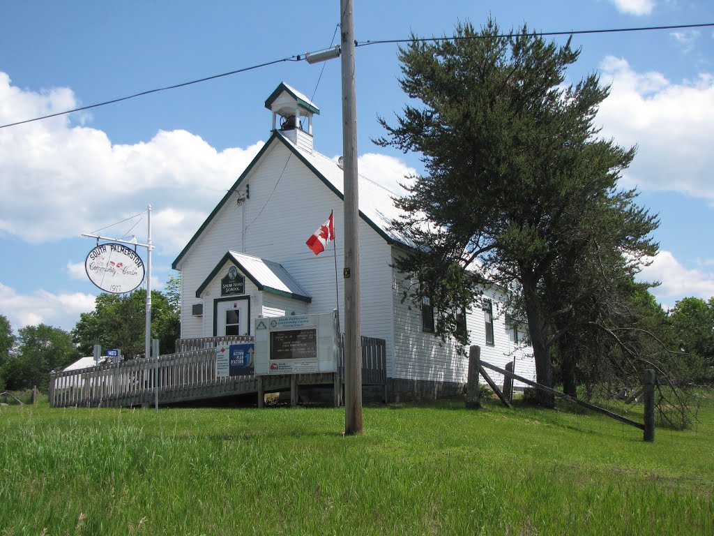 South Palmerston Community Centre since 1977. Originally the local one room school SS # 6 built in 1896. S.S. stood for school section. by Steve Manders