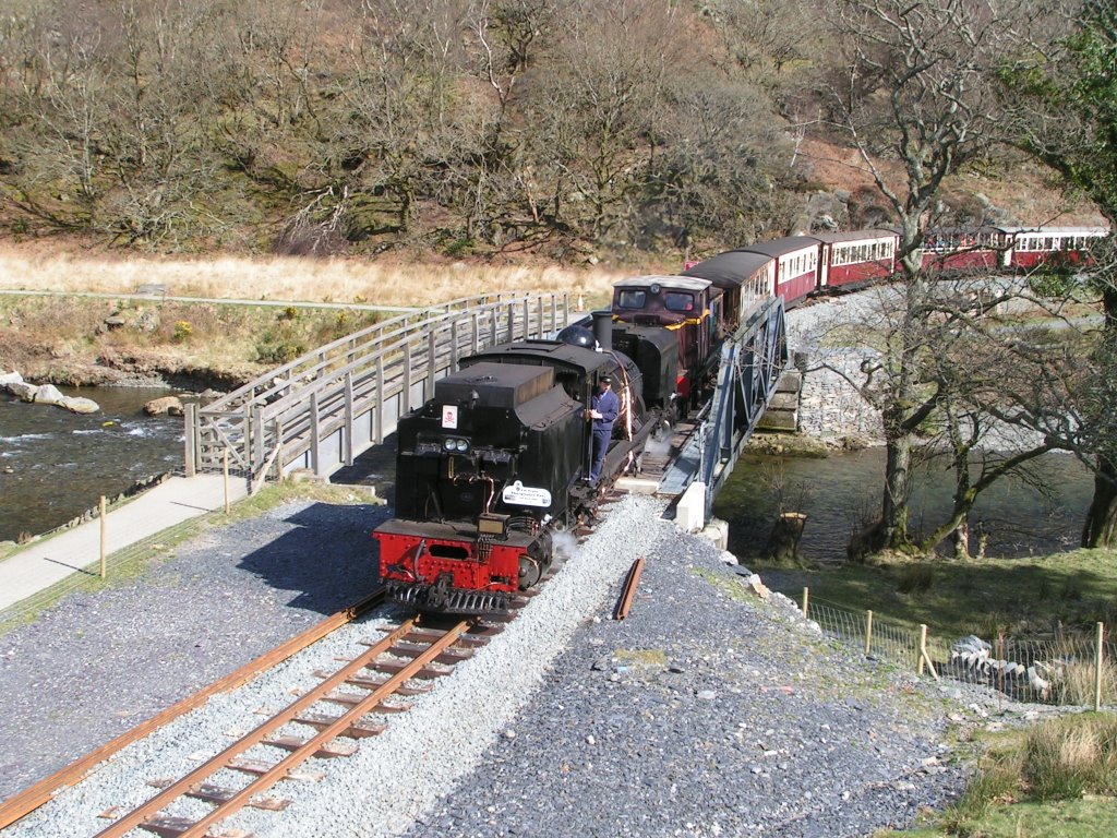 First Train through the Aberglaslyn Pass by Bob Cable