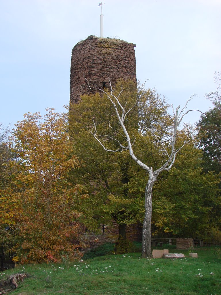 Der Bergfried der Schweinsburg von Bornstedt by Birk Karsten Ecke