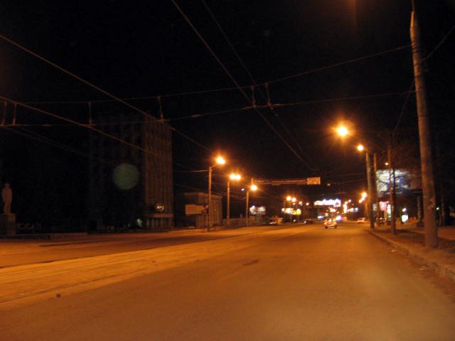 City streets at night by Eric Arthur Blair