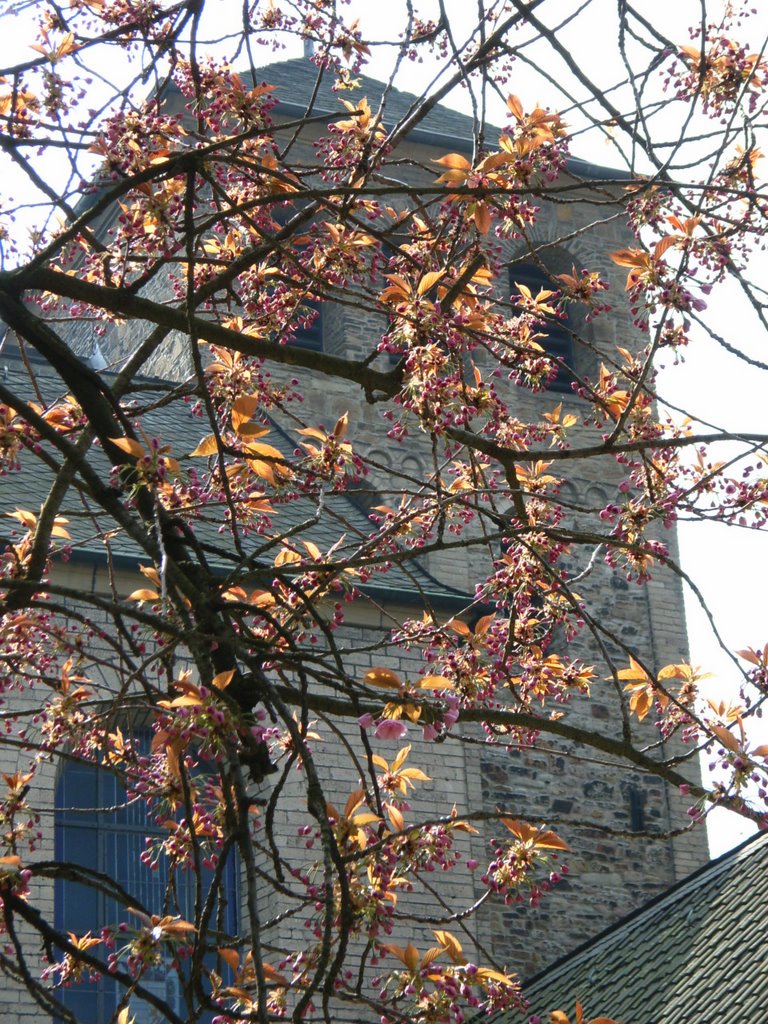 Turm der Abteikirche in Duisburg-Hamborn by Francueil