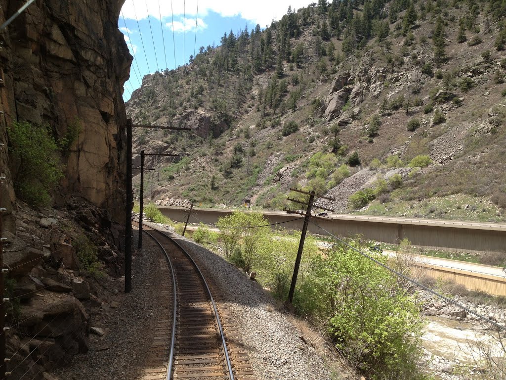 Aboard Amtrak through Glenwood Canyon, Colorado. by slakingfool