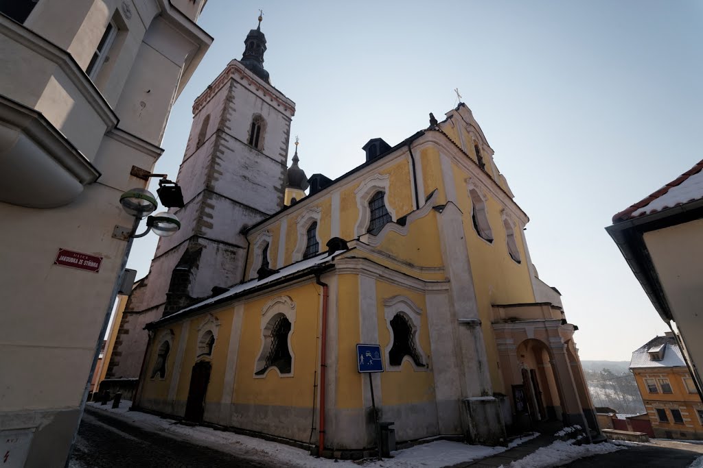 Stříbro - Kostelní náměstí - View SE on Kostel Všech svatých / All Saints Church by txllxt