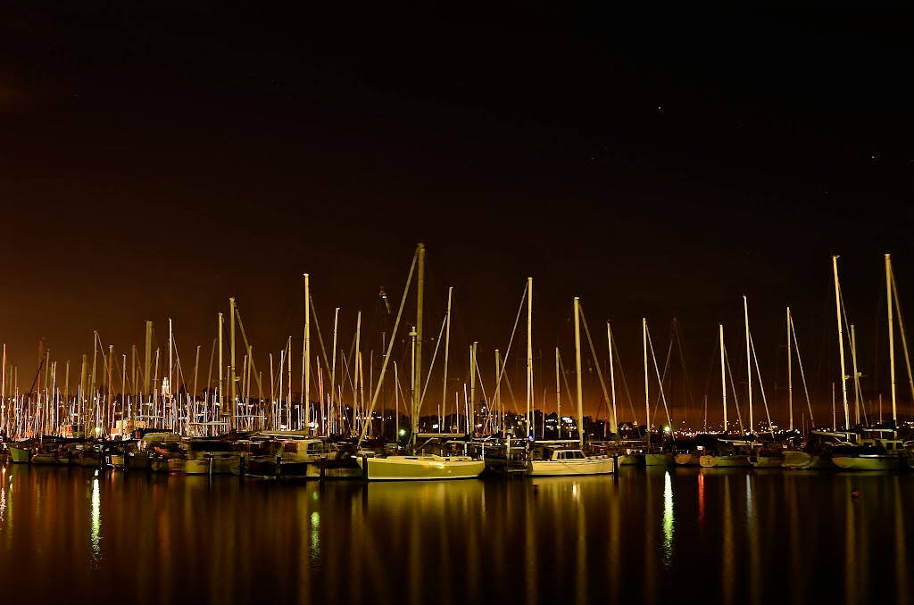 Yachts at the Derwent Sailing Squadron near Hobart - Tasmania, Australia by ronrainbow