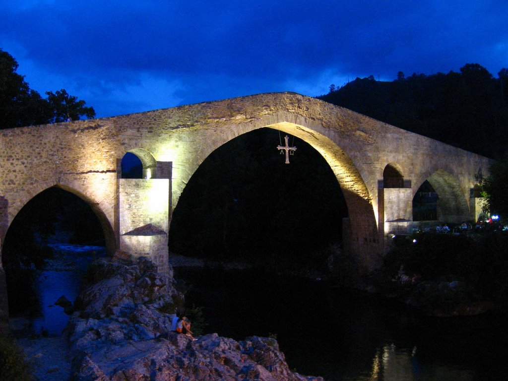 Cangas de Onís, a ponte de noite by jose manuel rodrigue…