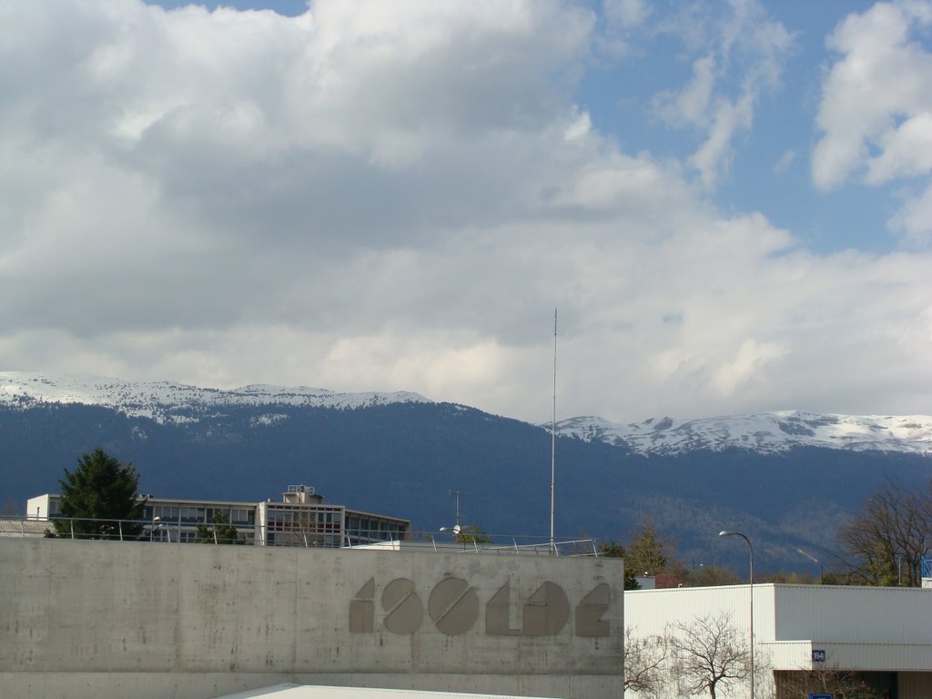 Above the roofs of CERN + Jura in the background by Ballymag