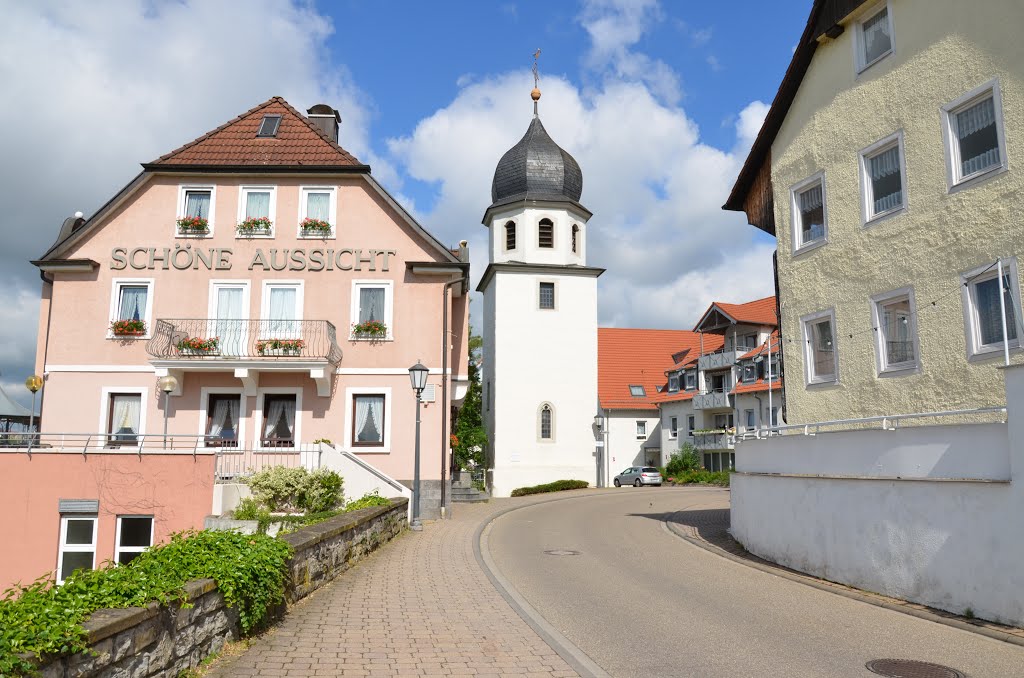 Hotel Schöne Aussicht and Church by Guenter Hubmann