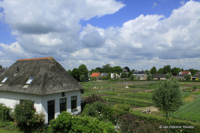 Het dorp Waardenburg gezien vanaf de Waalbanddijk. by watersnip