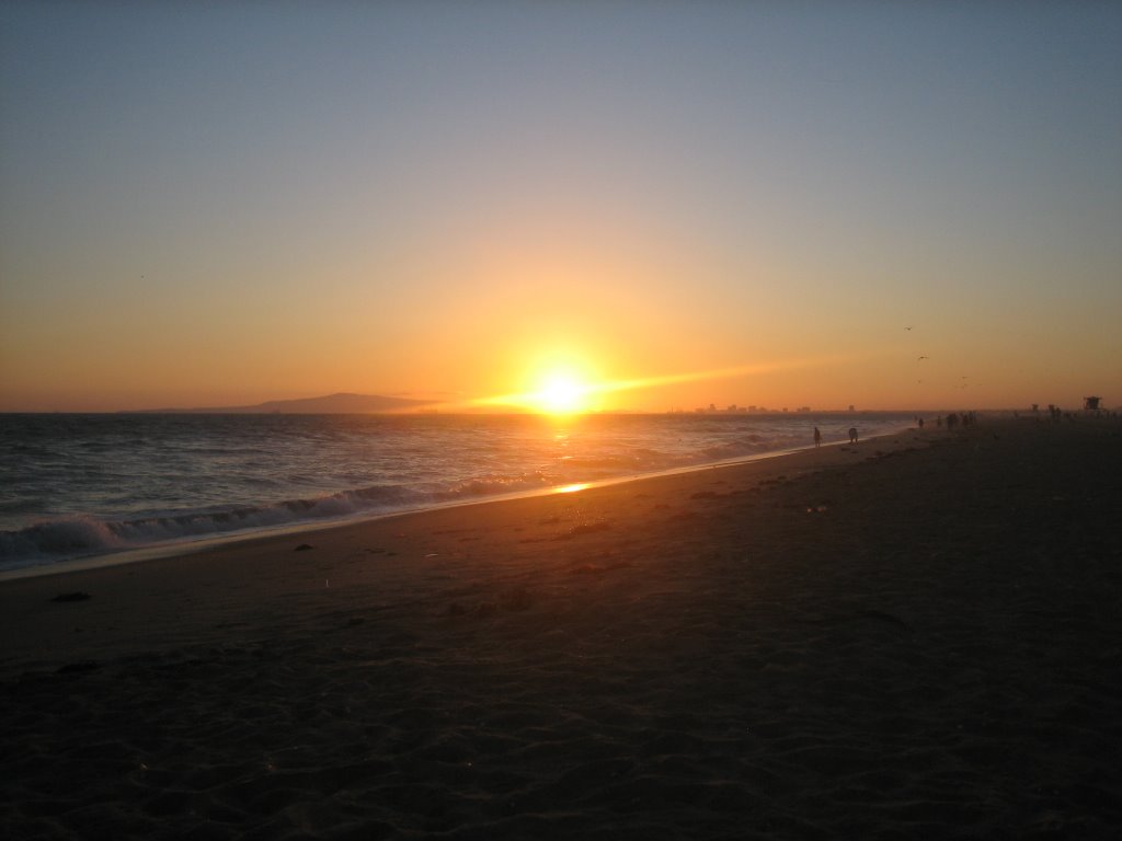 Sunset at Bolsa Chica by April Marquez