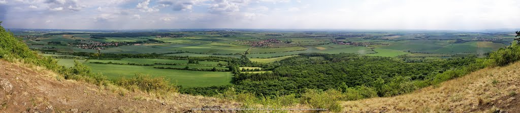 View from Říp Hill, Krabčice, Rovné, Litoměřice, Czech Republic by Vojtech Dvorak