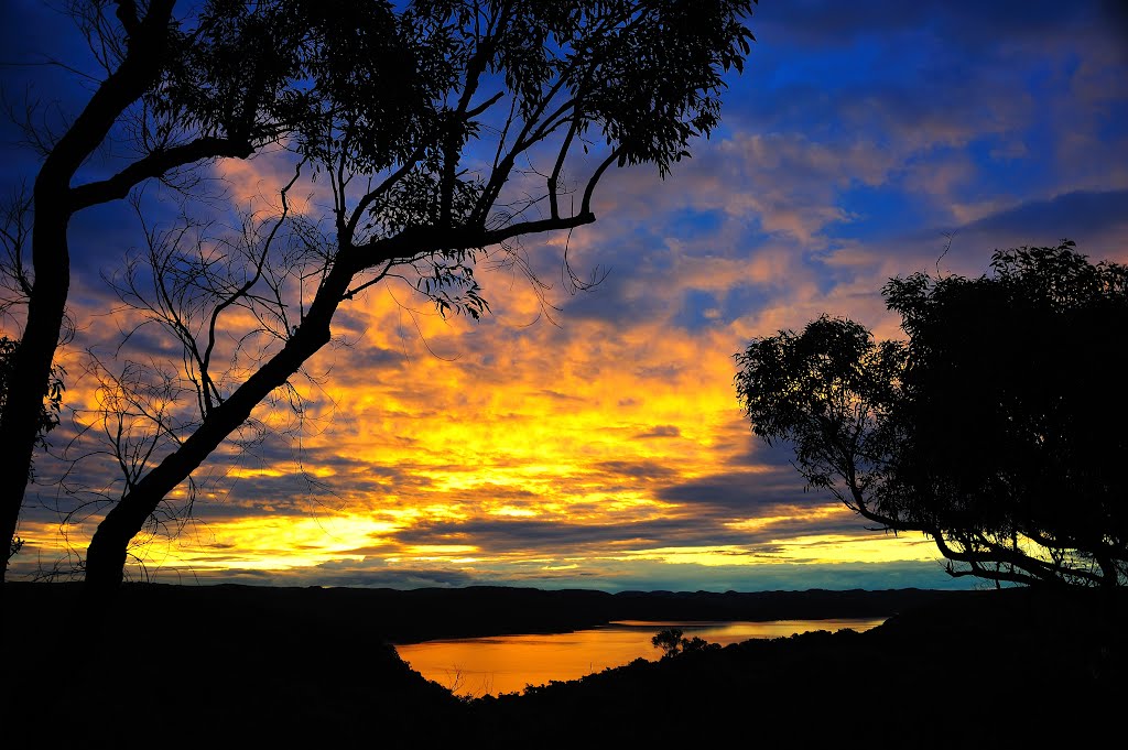 Winter sunset by Adrian Compton