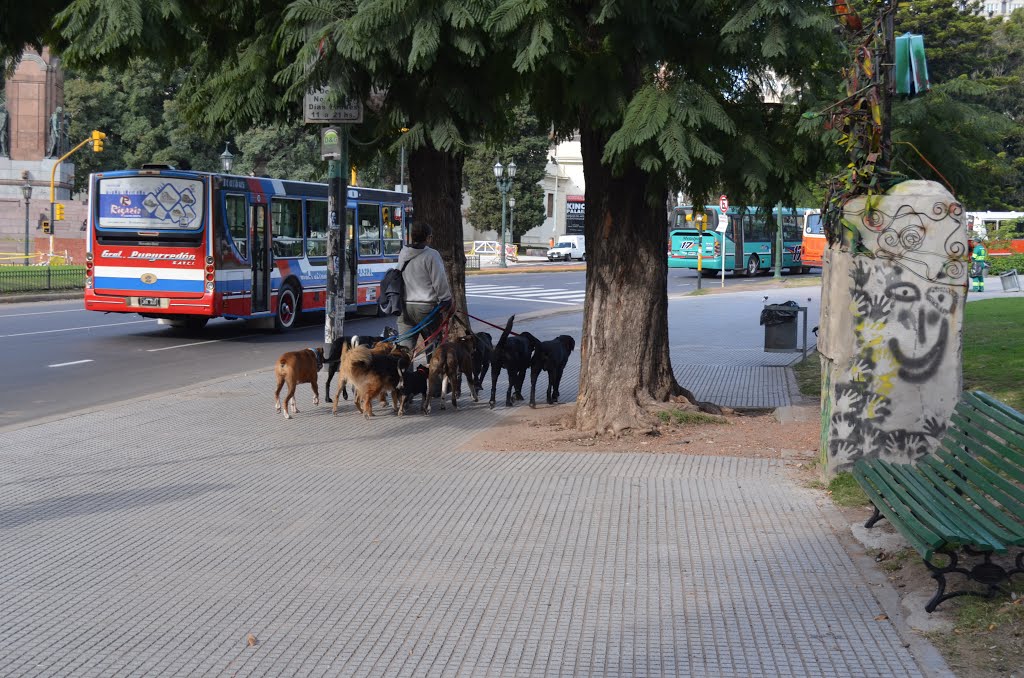 Avenida Del Libertador - horário de ginástica e lazer dos cães by Adail Pedroso Rosa