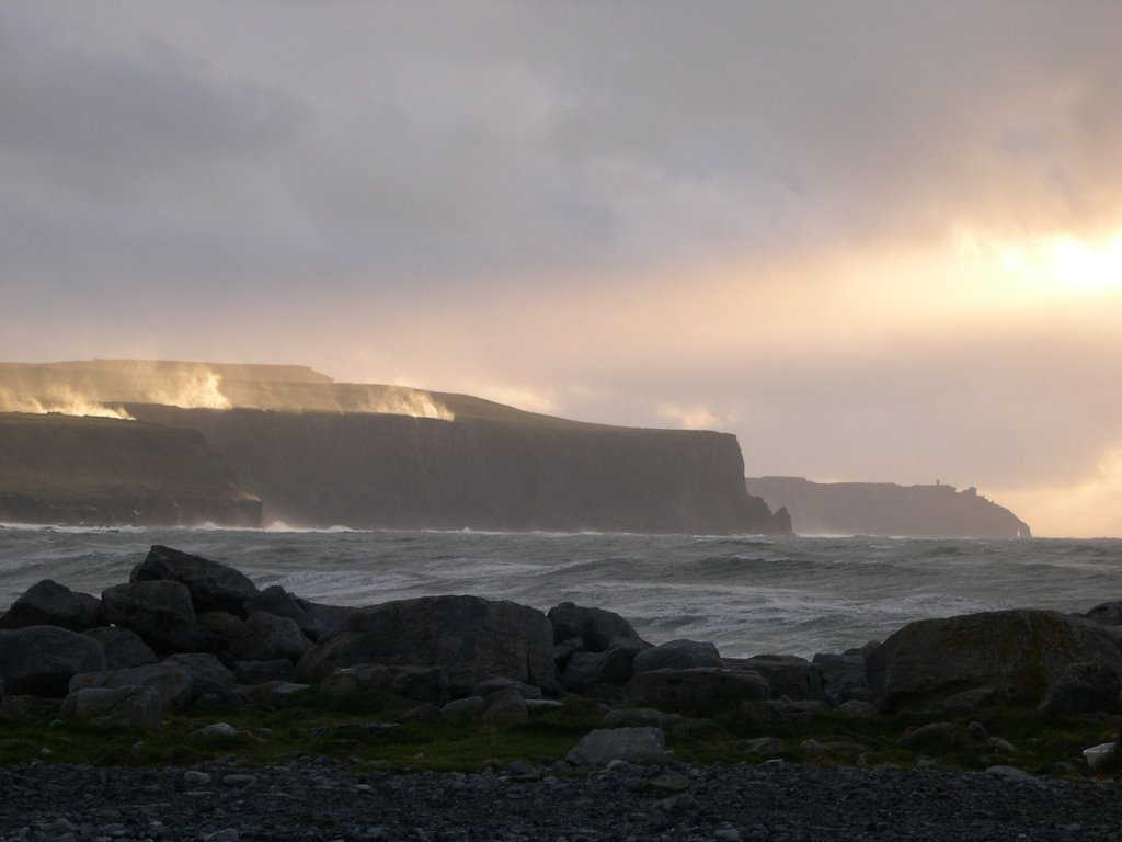 Cliffs of Moher in winter, viewed from Doolin by kieran.hanrahan