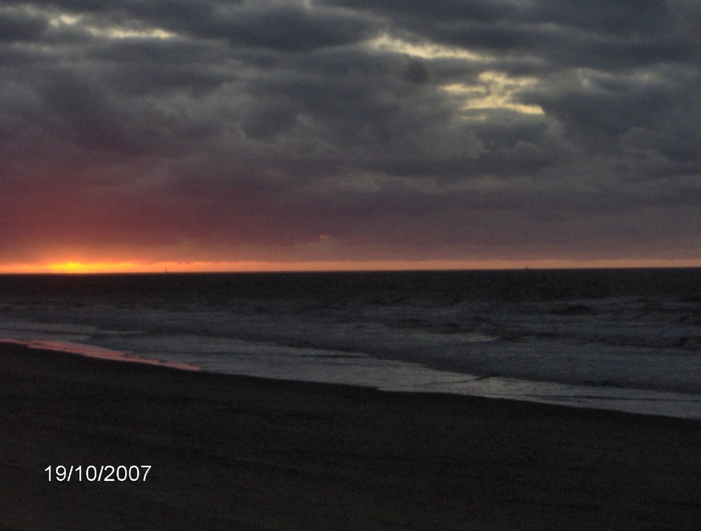 Sunset in late October-Oostende A.B by Ahmet Bekir