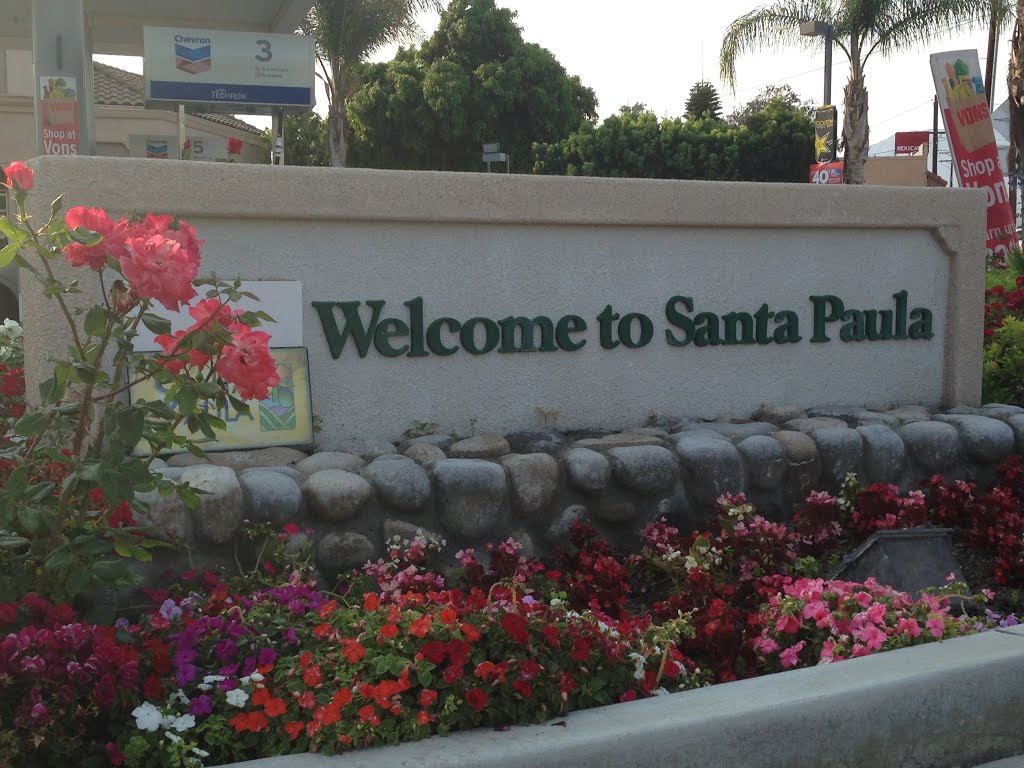 Santa Paula City Sign by Tony Perkins