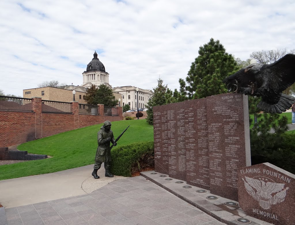 Flaming Fountain Memorial in Pierre SD by Gino Vivi