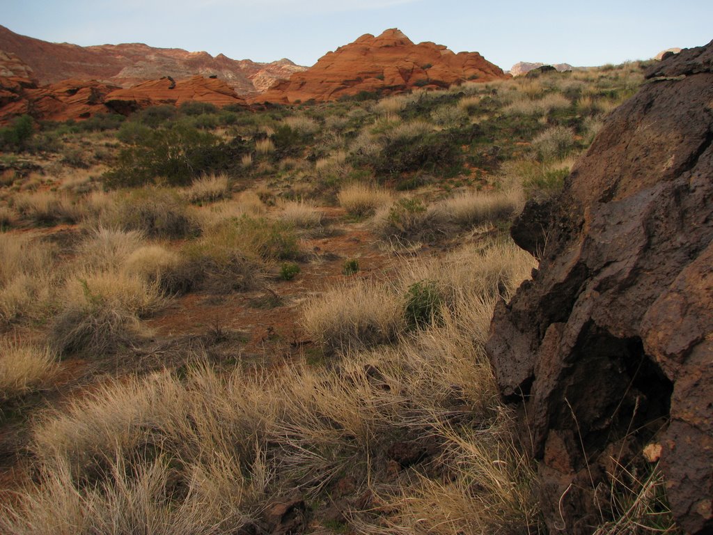 Lava Encroaches the Red Land by Dana Jensen