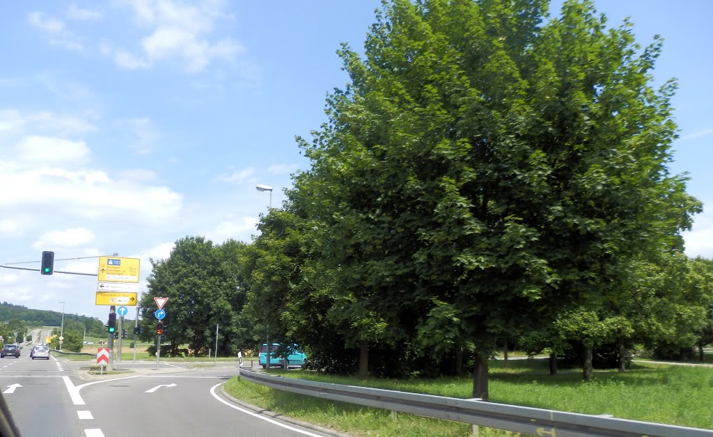 B313 Nürtingen Richtung Plochingen - Kurz vor der Kreuzung nach Oberensingen by StraßenBilder