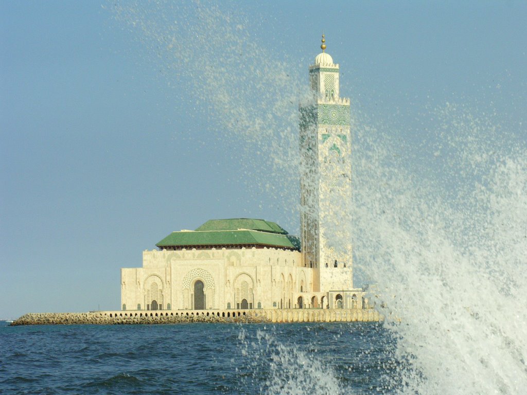 View to Mosque Khasan II from boulevard de la Corniche by IPAAT