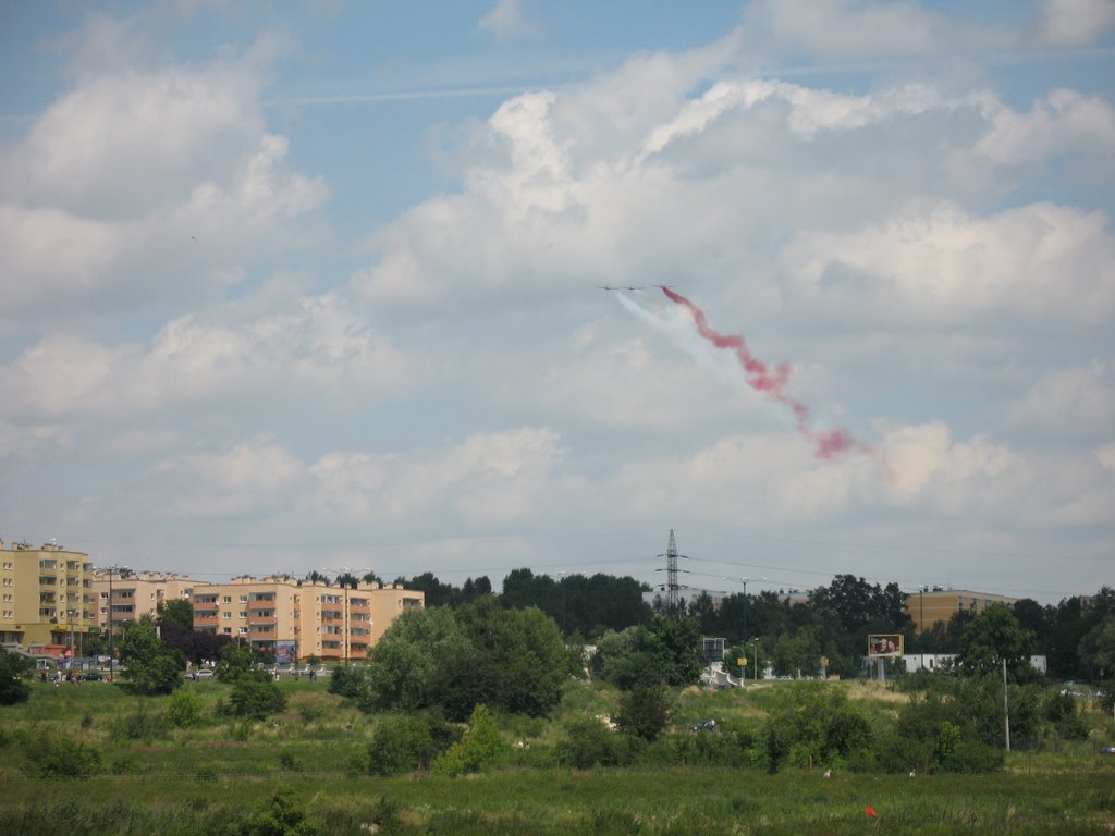 Fields, houses, airplanes, smoke by AdSR