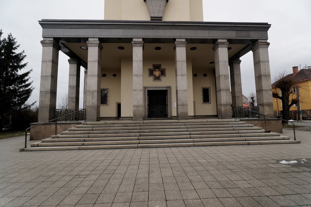 Olomouc - Cyrilometodějské náměstí - View NE on Kostel svatého Cyrila a Metoděje 1932 by Josef Šálek by txllxt