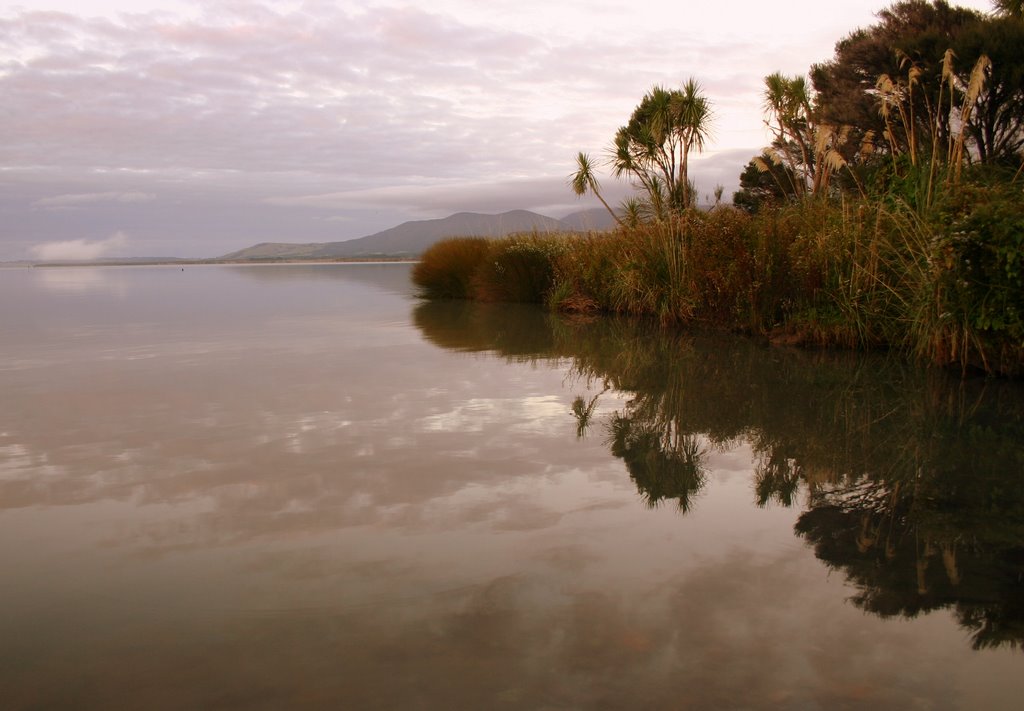 Looking south across Lake Wairarapa by Tony Reid