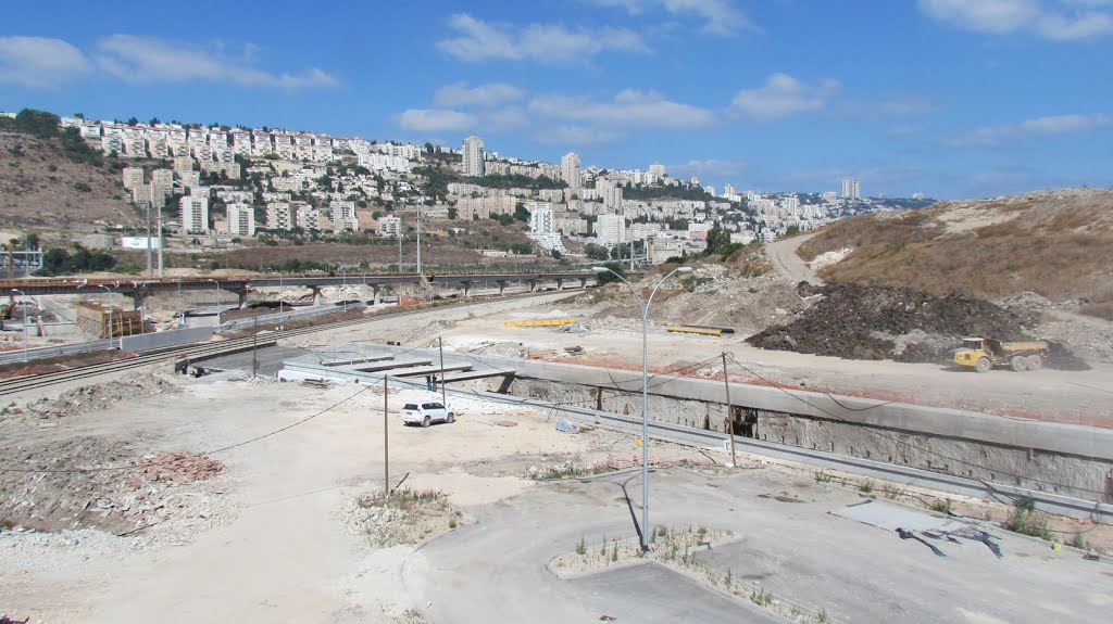 Haifa, Lev HaMifrats Railway Station under construction  4 , Israel by Kobi Zilberstein