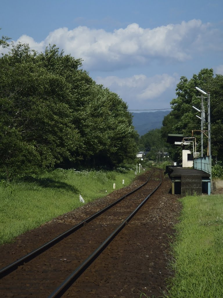 くま川鉄道・肥後西村駅 Higonishinomura station by Shunsaku Hara