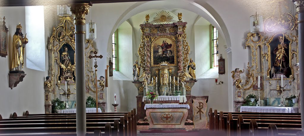 Altenkunstadt-Pfaffendorf Schlüssellochblick in die Kirche St. Georg by Contessa