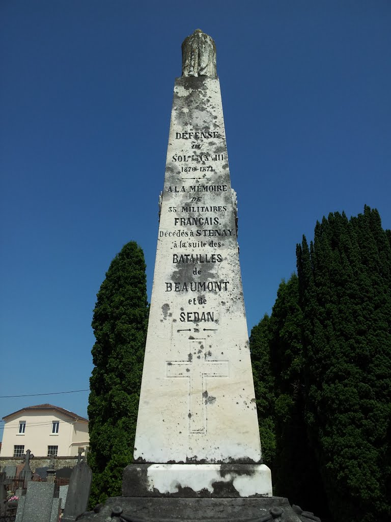 Monument de la Défense 1870-71, Cimetière communal, Stenay, France by Oslo10