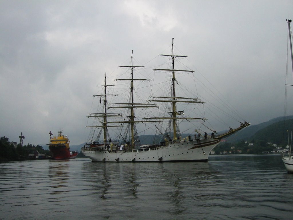 Flekkefjord havn by kameramannen