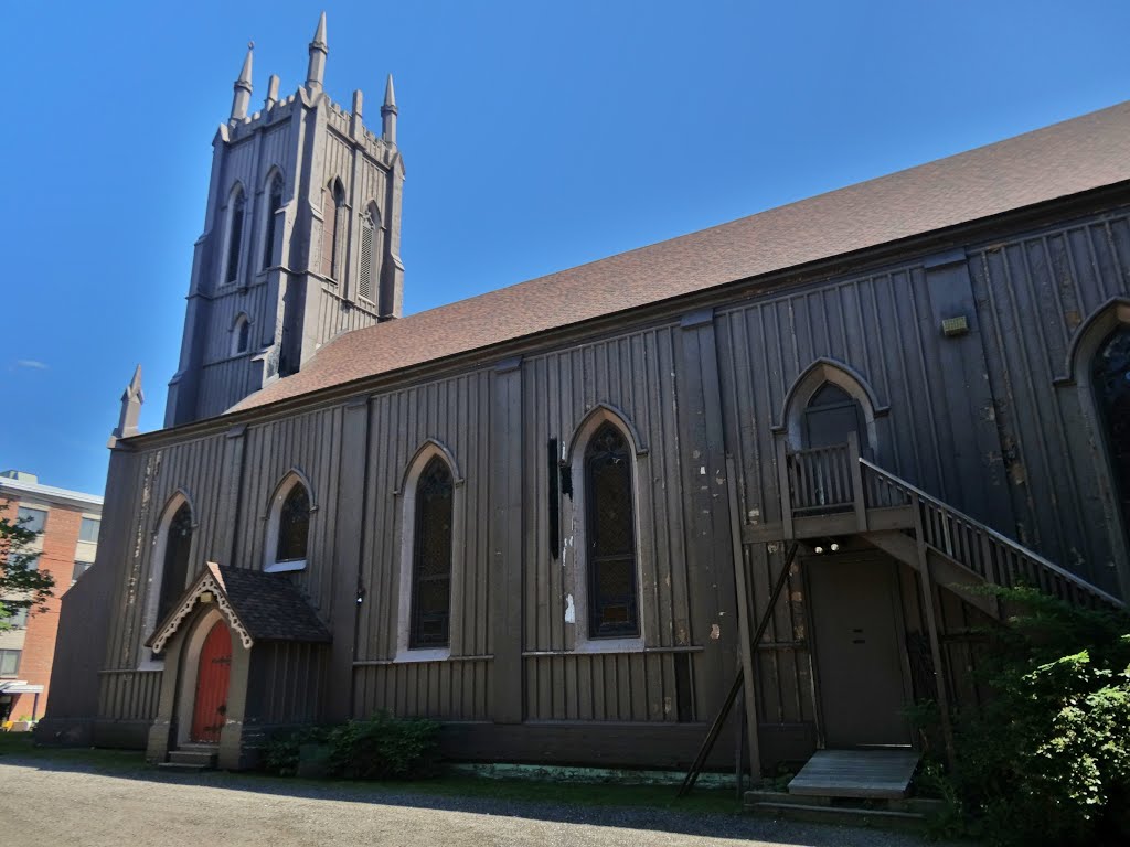 1847 Gothic Revival Central Church, now the Chocolate Church Arts Center, Bath Maine by Taoab