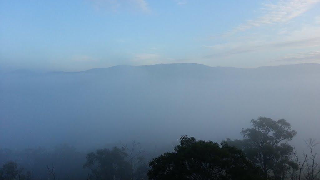 Mount Cannibal Morning fog by Nicholas Raftopoulos