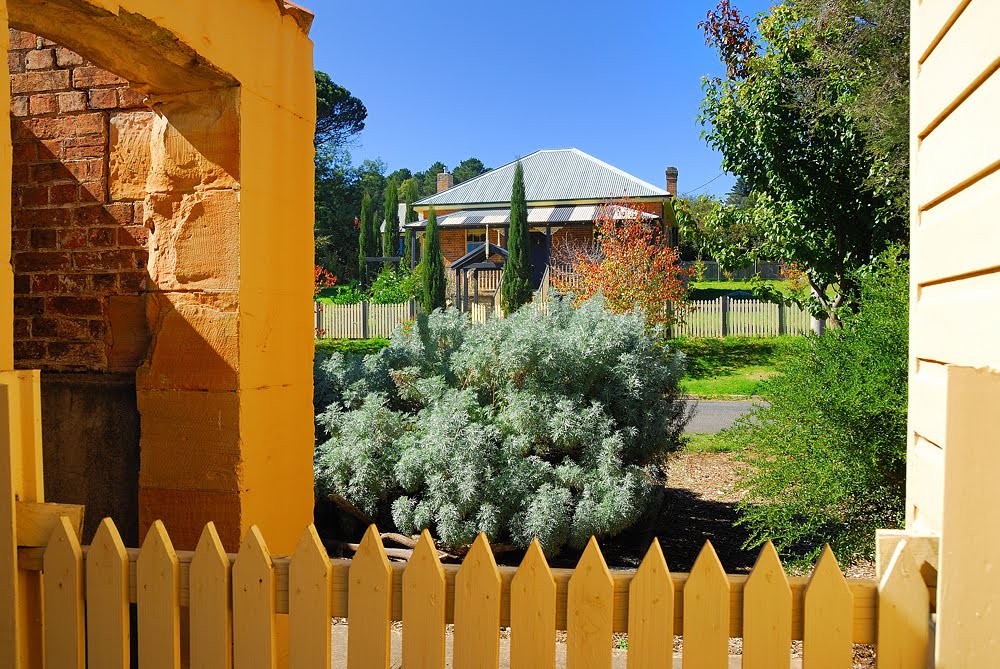 Rydal township, NSW. A view of one of the first homes built in the area as viewed from the railway station on the opposite side of the roadway. April 2010. by Adrian Compton